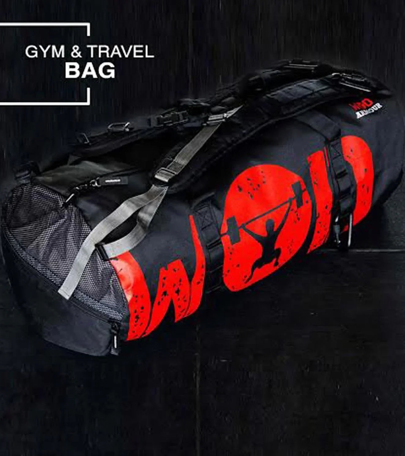Armour Gym and Travel Bag with carabiner - Image 6