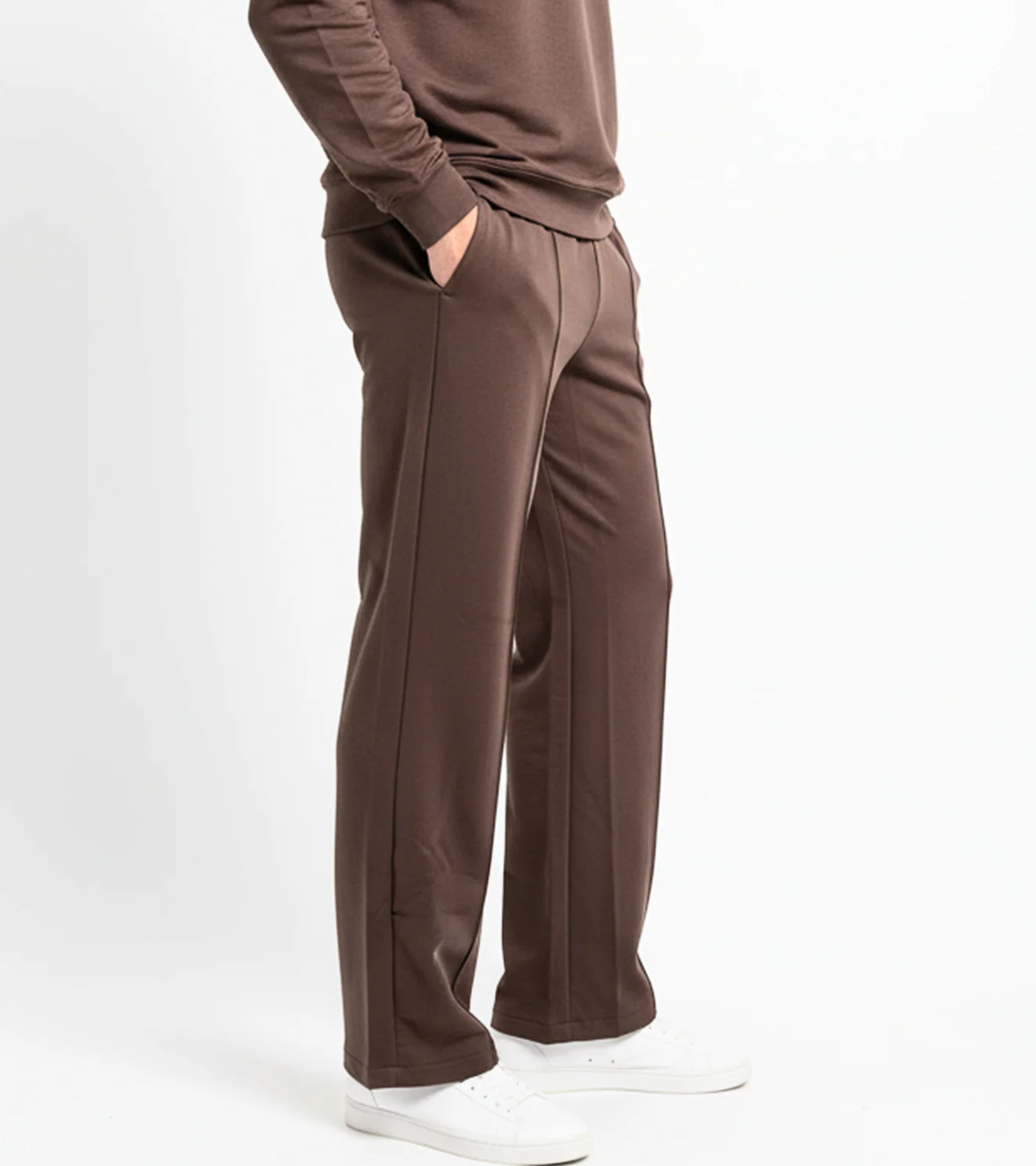 Men’s Relaxed Performance Pants - Chocolate Brown - Image 3