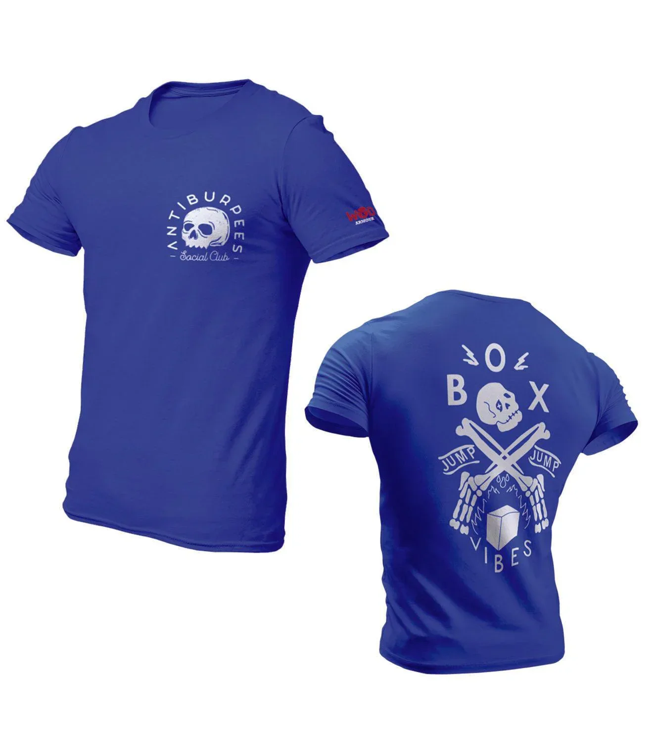 Men's Anti burpees Workout T-shirt (Blue) - Image 3