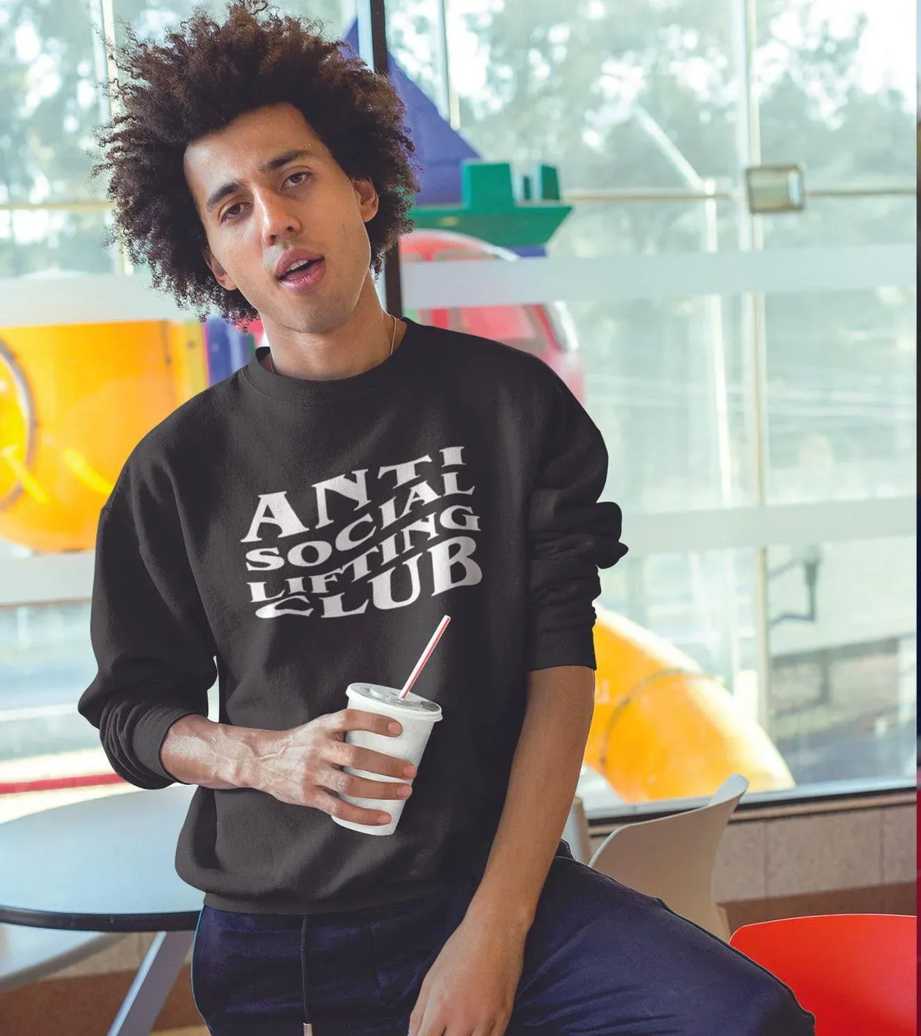 Men's Anti social sweatshirt - Image 8