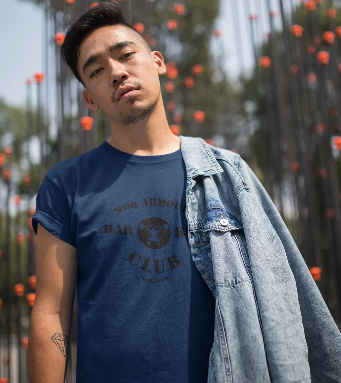 Men's Barbell Club T-shirt (Cyber Grape Purple) - Image 3