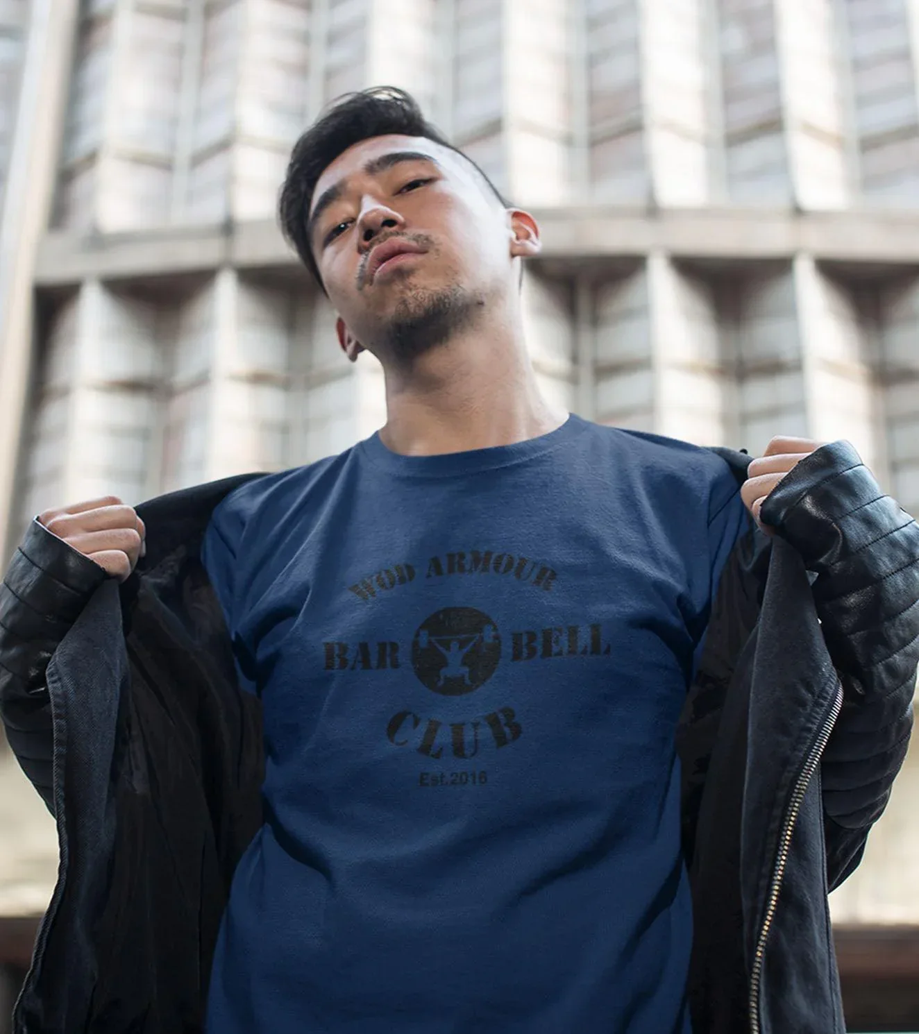 Men's Barbell Club T-shirt (Cyber Grape Purple) - Image 4