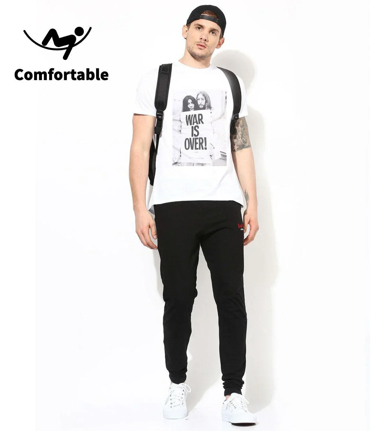 Men's Black Track Pants - Image 4