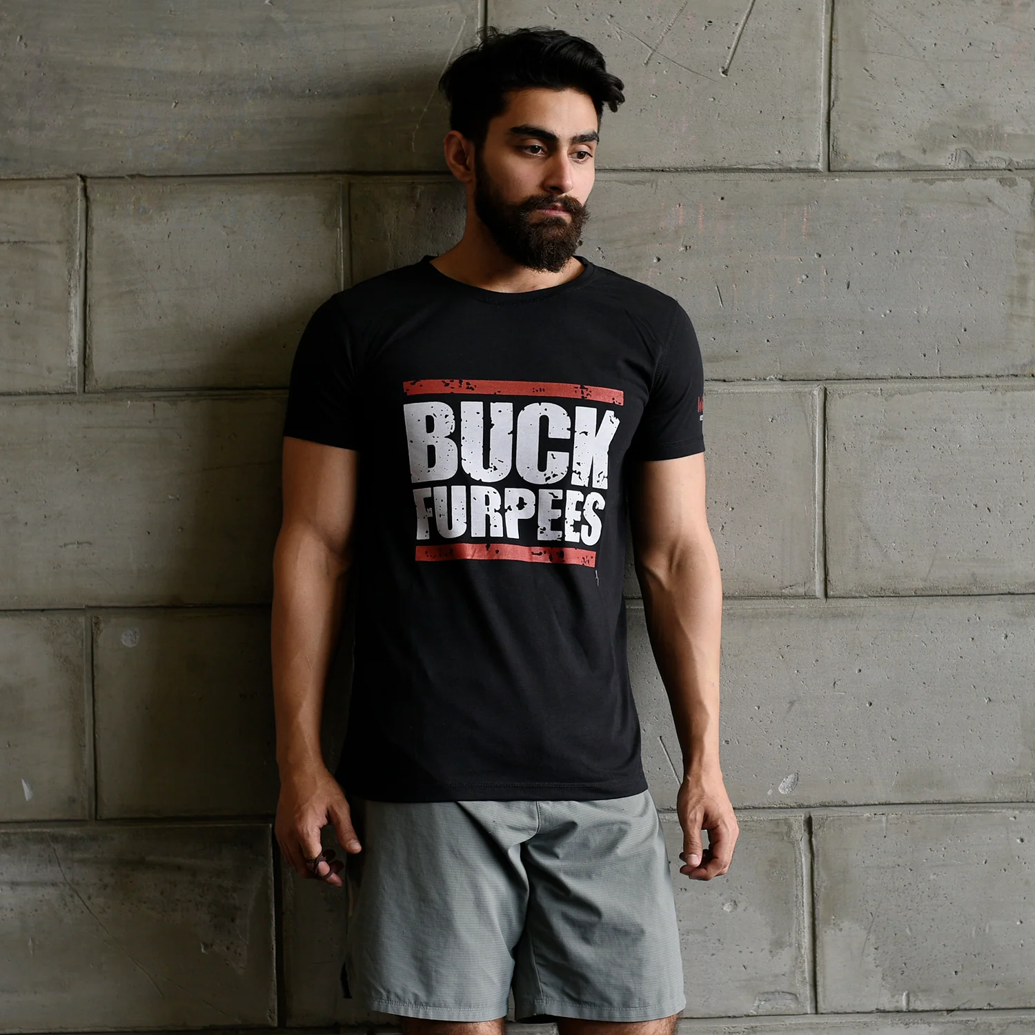 Men's Buck Furpees training T-shirt (Black) - Image 6