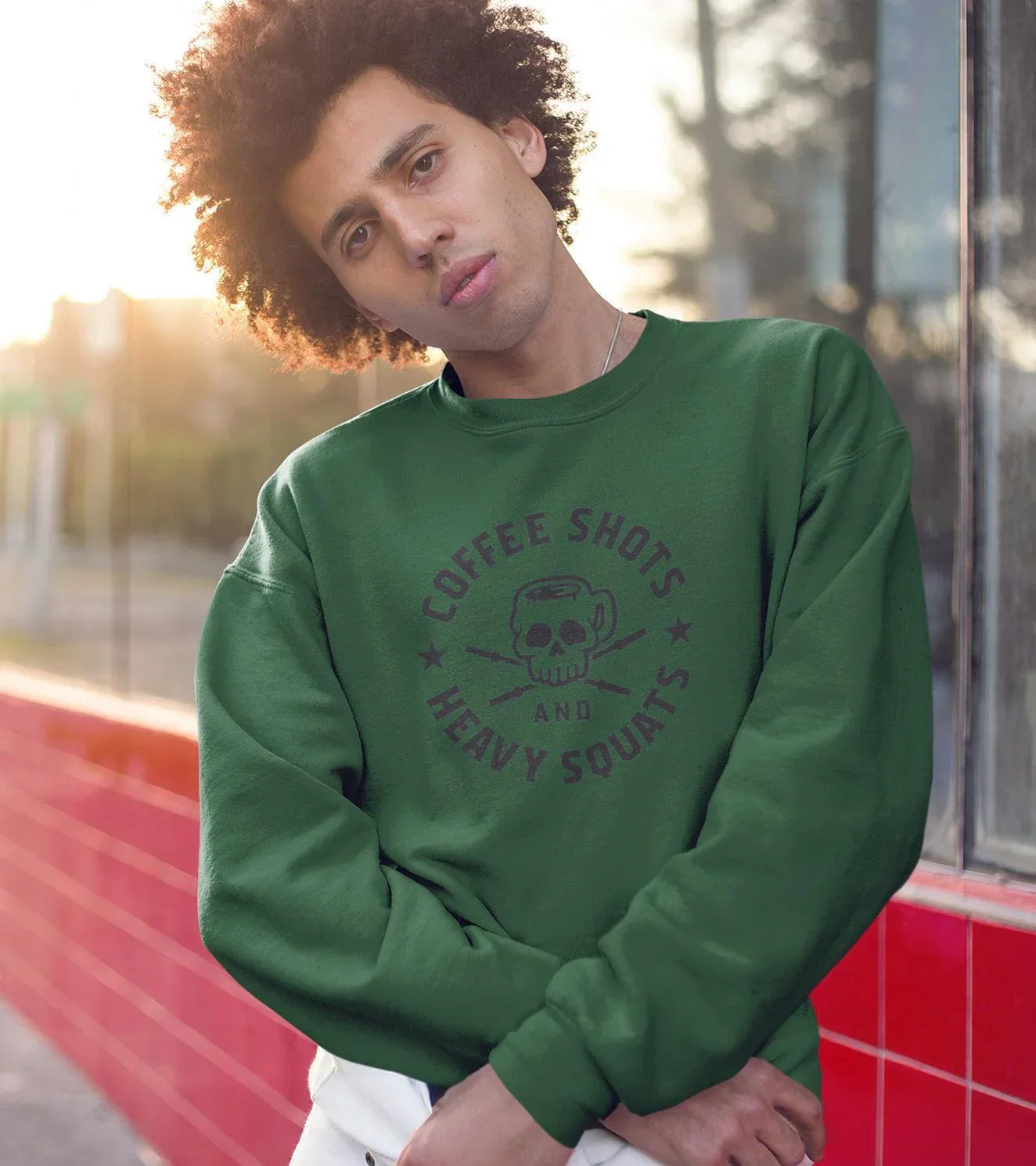 Men's crewneck coffee Sweatshirt - Image 5