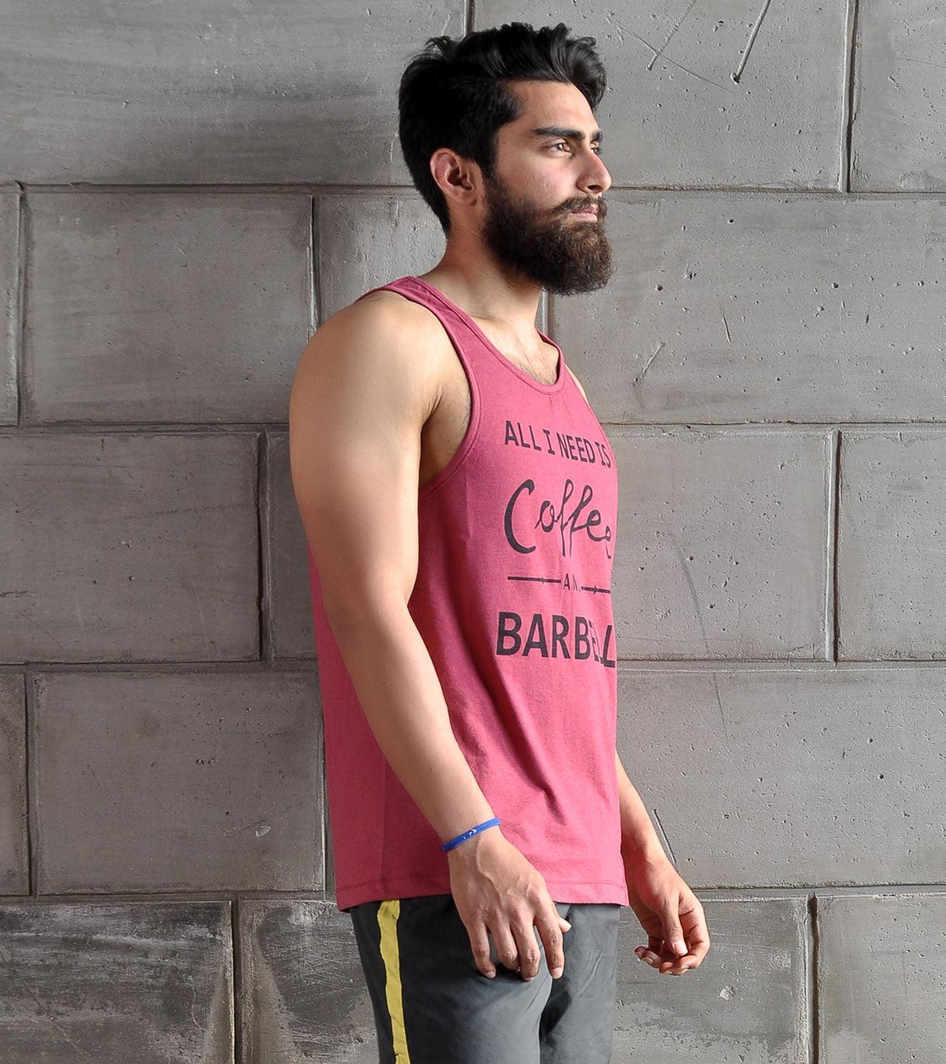 Men's C&B Graphic Tank Top (Brick Red) - Image 4