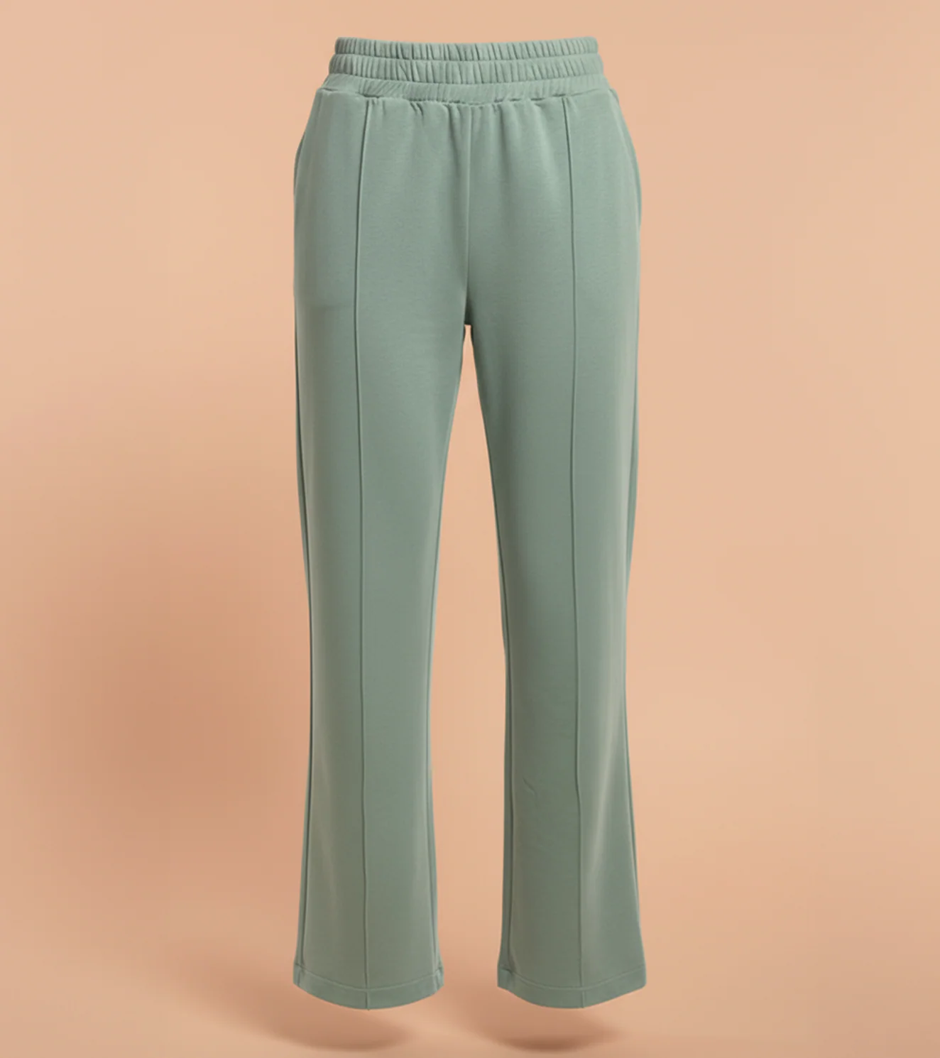 Women’s Essential Straight-Fit Pants -Sage Green - Image 5