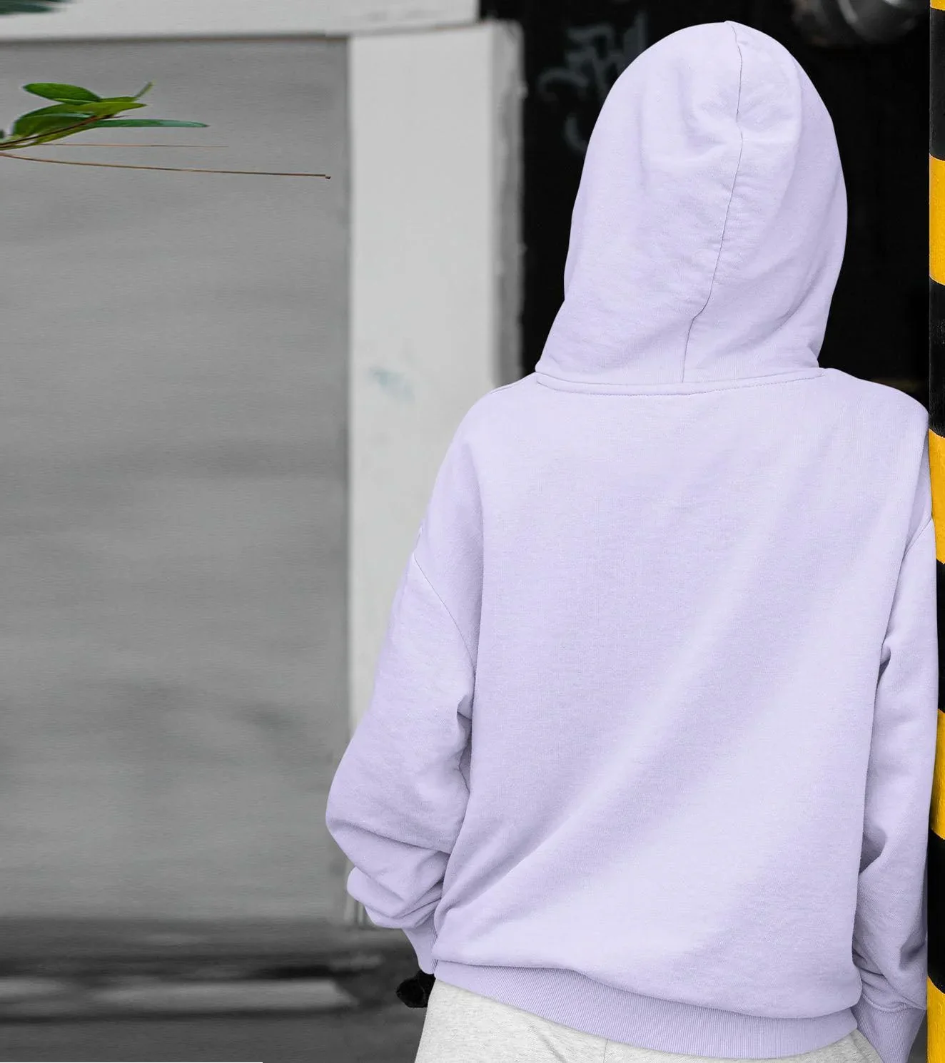 Women's crop Hoodie (lavander) - Image 4