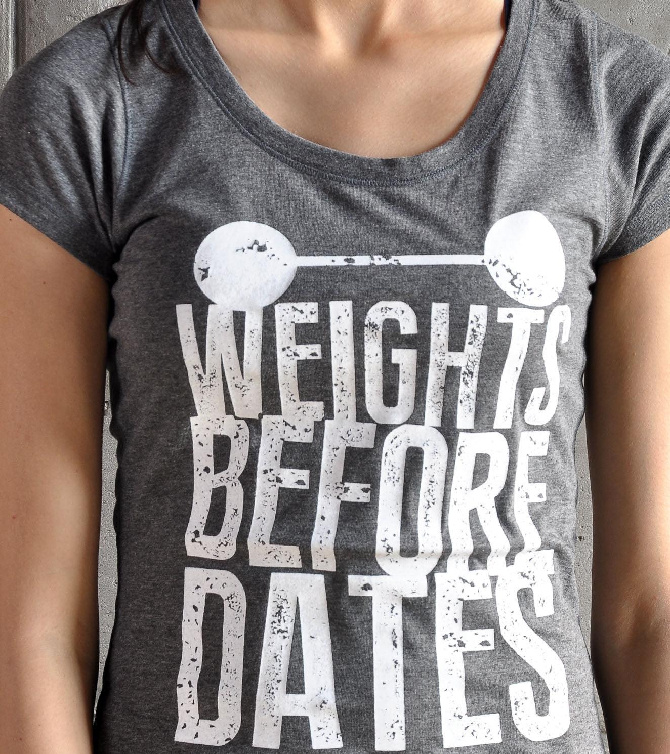 Women's "Weights before Dates" Graphic T-shirt - Image 3