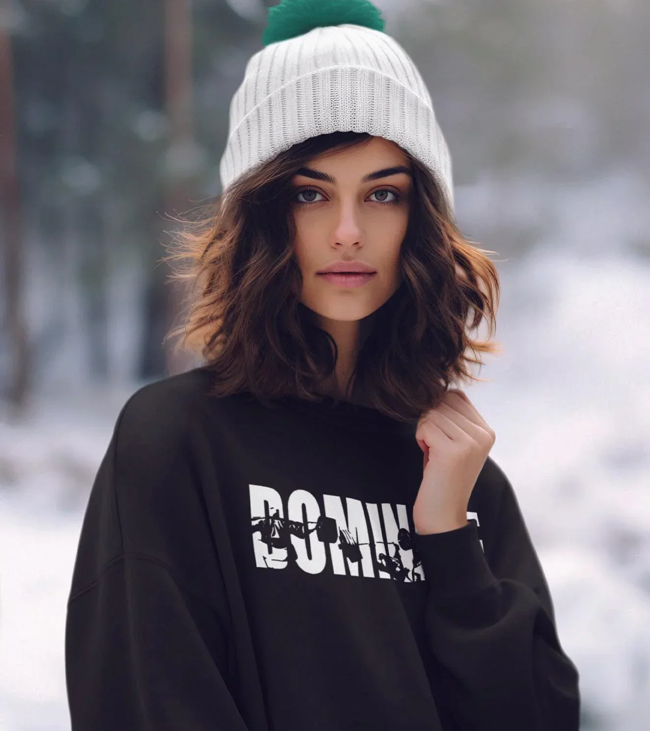 Women's Loose fit Dominate Sweatshirt (black) - Image 3